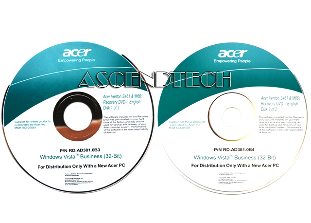 How To Create Acer Vista Recovery Discs
