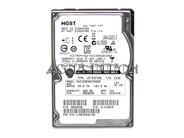 HUC109030CSS600 0B26038 | Hgst HUC109030CSS600 300GB 2.5" Sas Hdd