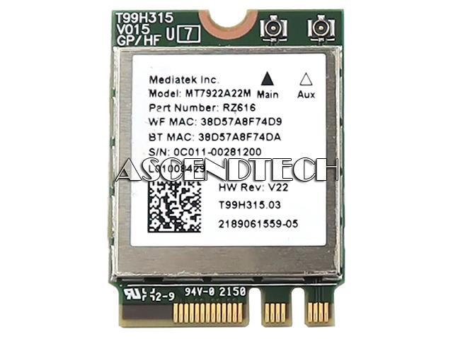 MT7922A22M RZ616 | MediaTek MT7922A22M M.2 2230 WiFi Card